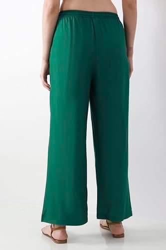 Biba Women Green Straight Palazzos_XXL 5