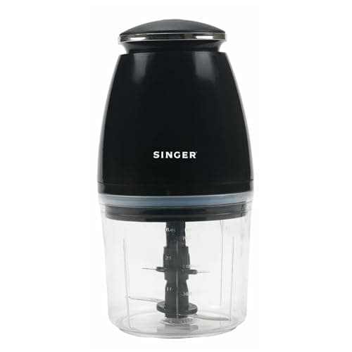 SINGER Nexchop Mini Single Speed Electric Chopper 350W | 700ml Bowl | 4 Stainless Steel Blades | Low Noise | Lightweight | ISI Certified | 2-Year Warranty