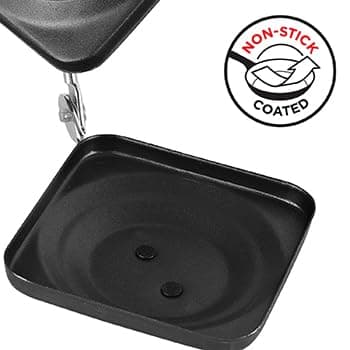 Cello Non-Stick Aluminium Sandwich Gas Toaster | Compatibility with Gas Stoves | Flame-Proof Design | Heat-Resistant Handle | Sandwich Maker | Sandwich Toaster | Black 5
