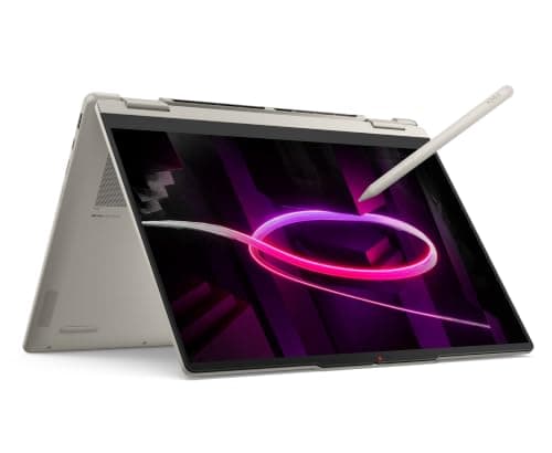Lenovo Yoga 7 2-in-1 Aura Edition Intel Evo Core Ultra 7 355 (16GB RAM/512GB SSD/14 (35.5cm)/WUXGA OLED/Yoga Pen Gen 2/Copilot+ PC/Windows 11/MSO 365 Basic+Office24/Seashell/1.4Kg), 83TC007YIN