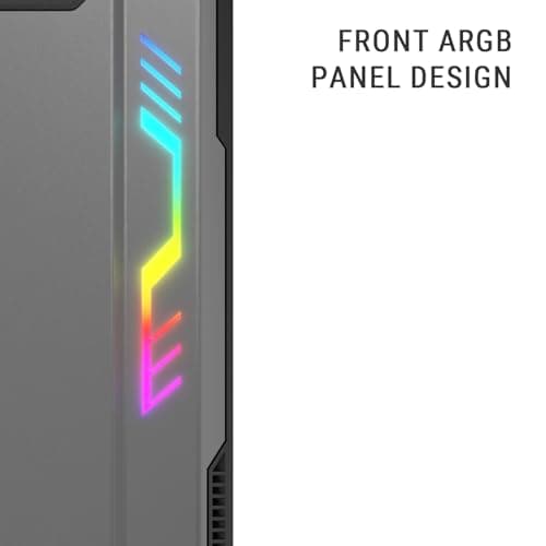 Ant Esports Eclipse Mid-Tower Computer Case/Gaming Cabinet - Black & White | Support ATX,M-ATX,M-ITX | Pre-Installed 4 x 120mm ARGB Fans 3