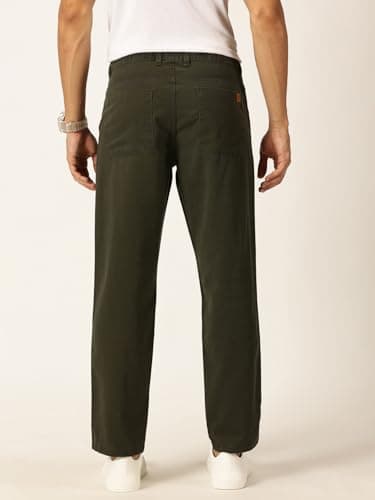 Thomas Scott Men 100% Cotton Straight Fit Chino Trouser (Green, 32) 4