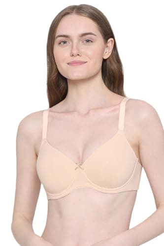 Wacoal Women’s Basics Essentials|Padded|Wired|3/4th Cup|Everyday Wear|Comfort Fit|T-Shirt Bra Beige (32D)
