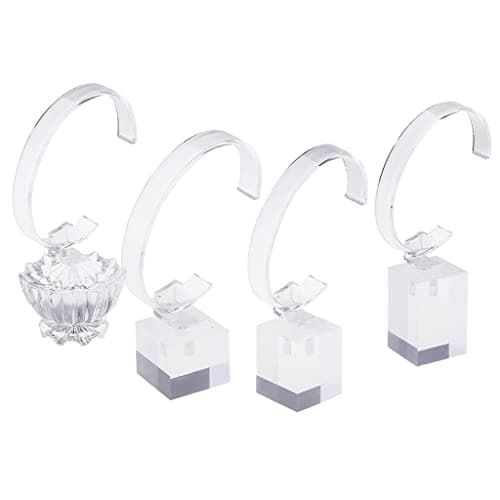 VELURA Modern Acrylic Watch Display Stand Holder Rack Clear Trade Show Tapered|1 Piece Watch Display Stand (1 Piece Base and 1 p| Store Displays| Merchandise & Memorabilia | Advertising |Collectibles
