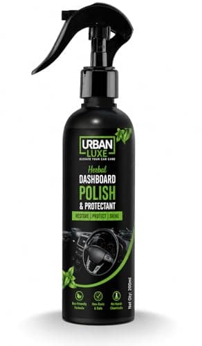 UrbanLuxe Car Dashboard Polish & Protectant | 200ml (235g) | Dashboard Dresser | Car Polish for Interior Plastic, Vinyl & Leather Trims | Herbal,Non Toxic | Protects, Shines & Conditions