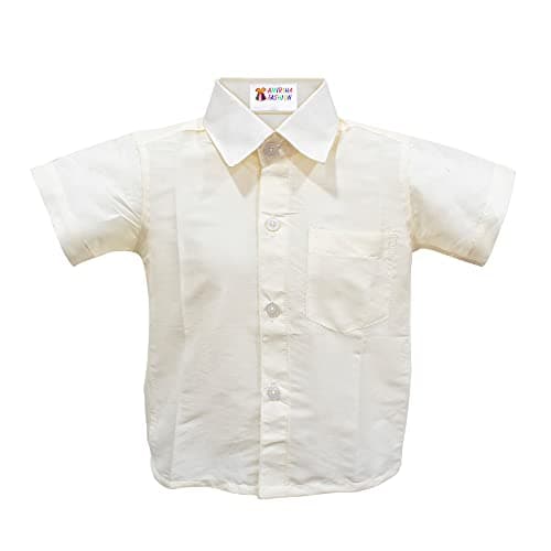 AMIRTHA FASHION Boys Traditional Dhoti & Shirts SET WITH ACCESSORIES (CREAM WHITE, 6-12 Months) 2