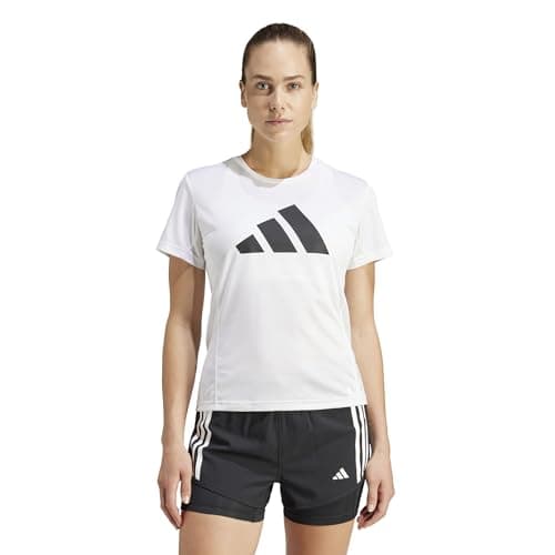 adidas Women's Geometric Regular Fit T-Shirt (IN0111_White