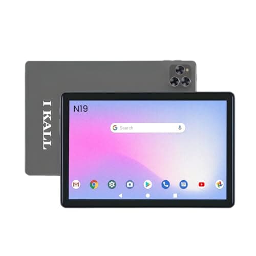 IKALL N19 Tablet | 10-inch HD Display | 4GB RAM, 64GB ROM (Expandable) | Android with Octa-Core Processor | 13MP Rear + 8MP Front Camera | 6000mAh Battery | WiFi & 4G Voice Calling (Gray)