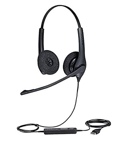 Jabra Biz 1100 Duo USB NC Global Wired On Ear Headphone with Mic (Black) (Part no -1159-0158) 2