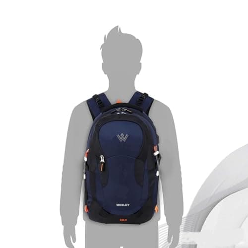 Wesley Spartan Unisex Travel Hiking Laptop Bag fits Upto 17.3 inch with Raincover and Internal Organiser Backpack Rucksack College Backpack 4