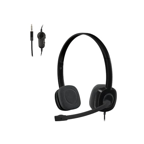 Logitech H151 Wired On Ear Headphones with Mic (Black)