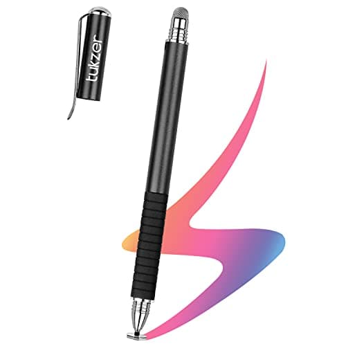 Tukzer 2-in-1 Capacitive Stylus Pen V2.0, Precise Stylus -Fine Point Disc Tip & Micro-Knit Hybrid Fi 2