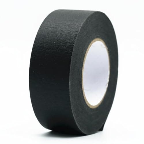 SNAPPSY Black Masking Tape Residue-Residue-Less Removal Black Paint Tape Adhesive Supplies Bleed-Resistant Hand-Tearable, 15mm-50m
