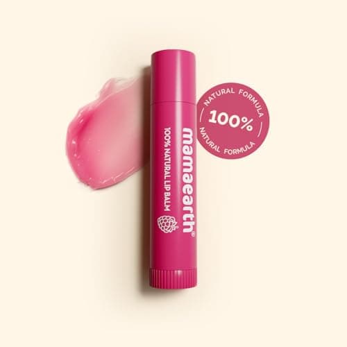 Mamaearth Nourishing Tinted 100% Natural Lip Balm With Vitamin E And Raspberry - 4 G|Gives 12-Hour Moisturization|For Dry&Chapped Lips|Naturally Pink Lips|Natural Tint|Brightens Lips|Tinted Lip Balm 3