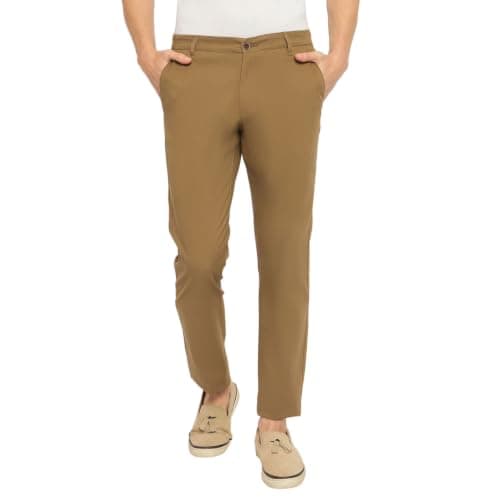 Duke Urban Men Cotton Chinos Trousers (SDT4599_Khaki_32)