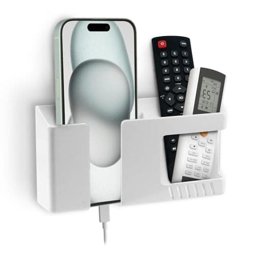VENJA Wall Mounted Mobile Holder Storage Case for Remote | Multi-Functional Storage Holder | Bedside Fixed Rack | Bedroom, Office Accessories | Smart Stand Gadget | Multicolor