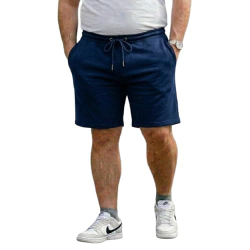 Khakey Mens Cotton Knee Length Navy Plus Size Short