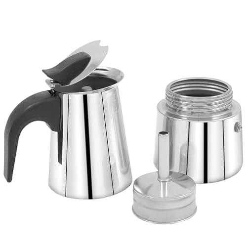 Xpresso Stainless Steel Stovetop Coffee Percolator | South Indian Kaapi Maker | Moka Pot Espresso Maker | Authentic 4-Cup Coffee Brewer | 350ml, Silver 4