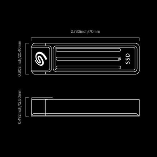 Seagate Ultra Compact 1TB SSD, 1,000 MB/s Transfer Speed, IP54 Dust & Water Resistance, Compatible with Windows, Mac, Android, iPhone, Tablets & Gaming Consoles, 6-Month Dropbox Backup 4