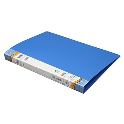 Solo 2-D A4 Ring Binder File Folder, Office Document Organizer with Inside Pocket, Presentation Display Plastic File for Certificates, Portfolio, Papers & Projects (1, Blue) 5