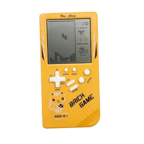 UJEAVETTE Portable Game Console Handheld Game Players Childhood Gift Yellow 4