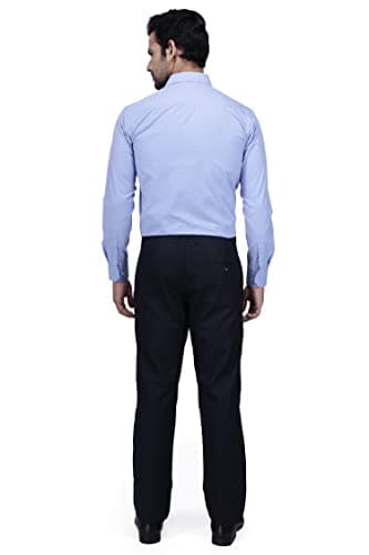 UNIFORM CRAFT ® - Mens formal Front Office Shirt, Ideal of male Nurses, Doctors, Hospital Staff, Housekeeping Staff (Light Blue, S-38 SIZE) 3
