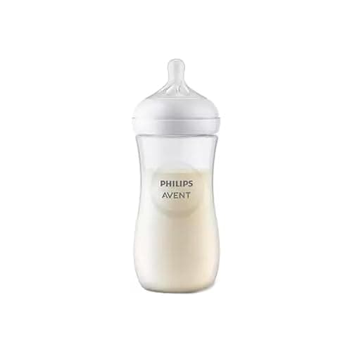 Philips Avent Natural Baby Plastic Feeding Bottle | No.1 Brand Recommended by Moms Worldwide | Ideal for 6 months+| Natural Response Technology Mimics Breastfeeding | Uniquely Designed Nipple releases 4