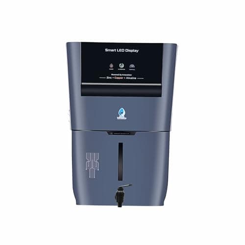 SHREEJI Water Care Aroma RO Water Purifier | Advanced Purification with UV + UF + TDS Controller | 12L Storage | Made In INDIA | Saves 60% water| Smart LED Display | Wall-Mount & Countertop [GREY]