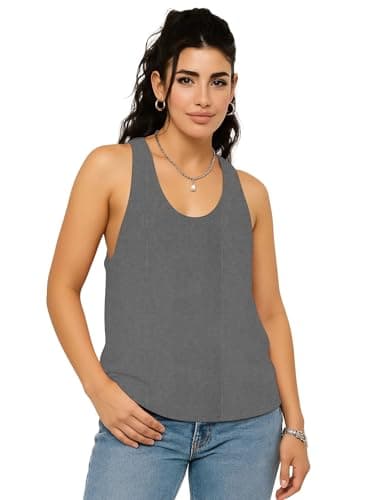 SOHOT Backless Yoga Tank Top - Lightweight, Moisture-Wicking Fitness Vest for Women 1005 SS54 Grey XL 3
