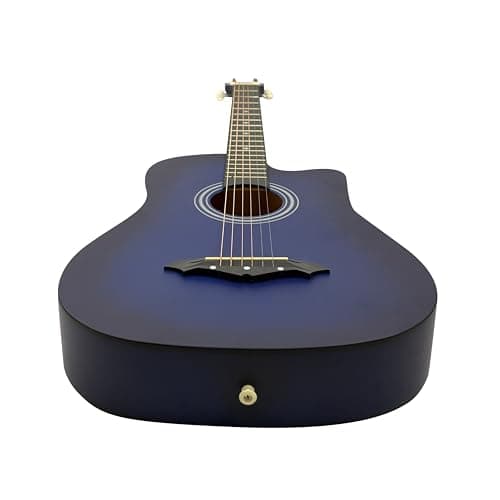 Juarez JRZ38C 38 Inch Cutaway Acoustic Guitar (Matte Blue Sunburst) | Linden Wood Body | Catalpa Neck | Guitar Kit with Bag, Strap, Spare Strings & Picks 4
