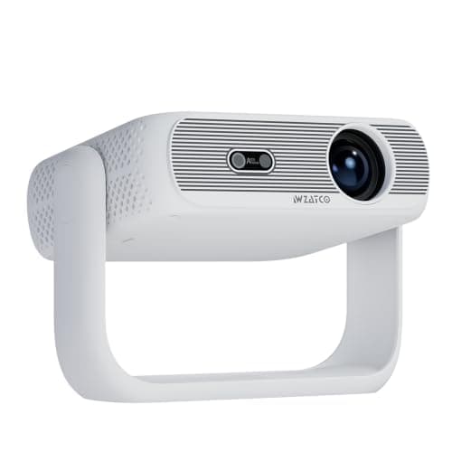 WZATCO Yuva Prime, Android 14, Auto Focus Smart Projector, 1080P & 4K Support, Ultra Short Throw, Rotatable Design, Netflix, Prime etc, 11000 Lumens, WiFi 6 & BT, Screen Mirroring, 720P Native, White