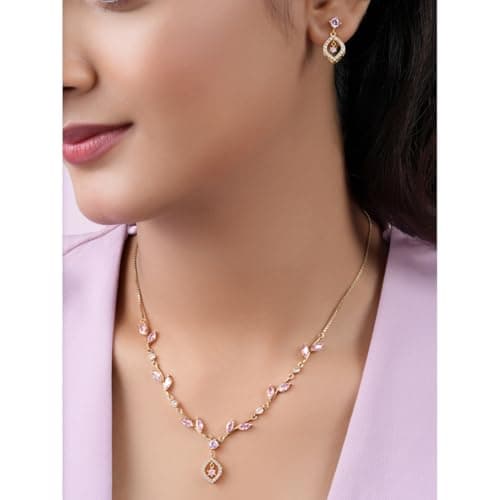 ZAVYA 925 Sterling Silver Glimmering Vines Gold Plated Jewelry Set | Gift for Women & Girls | With Certificate of Authenticity & 925 Hallmark 3