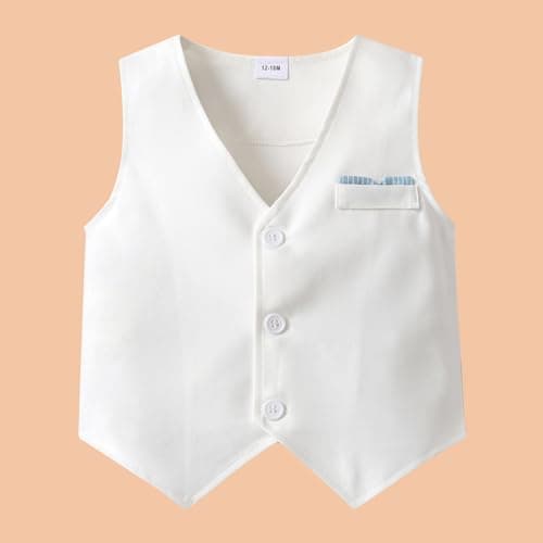 Hoscotch Boys Solid White Full Sleeves Formal Set For Ages(5-6 Years) 5