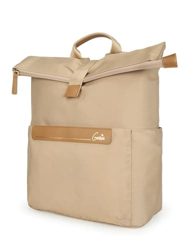 Genie Rogue Laptop Backpack for 15.6 Inch Laptop, Beige | Spacious College & Office Backpack for Women & Girls