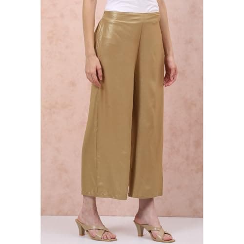 Rangriti Women Gold Printed Palazzo_L 3