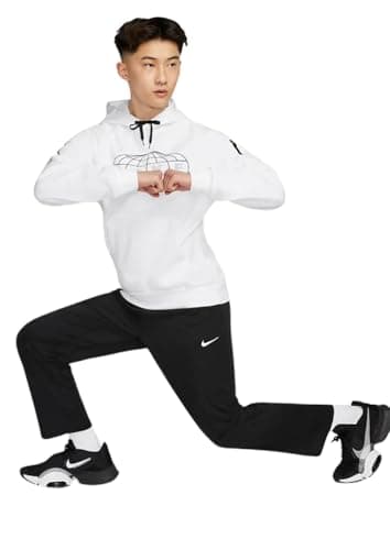 Nike Men Mid Rise Athletic Pants (FB7508-010_Black/White, XL 5