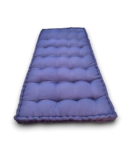 Atootfusion Soft Cotton Floor Box Mattress, 5-Inch Thick, Foldable, Movable Medium Firm, Solid Colored Bed Mattress (Navy Blue, Small Single Bed 30X72X5 Inches) 2
