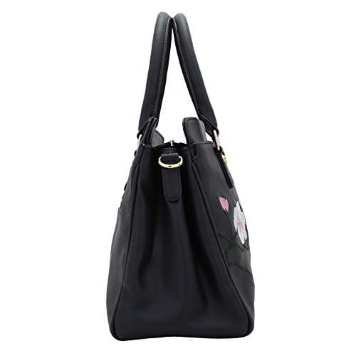 LAPIS O LUPO Flower Embroidery Women Handbag (Black) 3