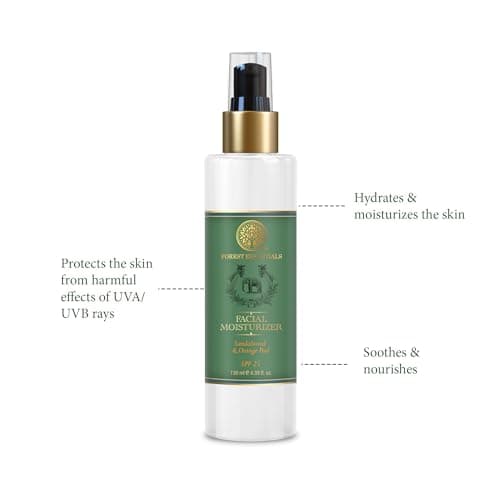 Forest Essentials Face Care Set | Sandalwood-Orange Peel Moisturiser SPF30 & Honey-Lemon-Rosewater Face Wash | Normal to Dry Skin | Travel Size 3