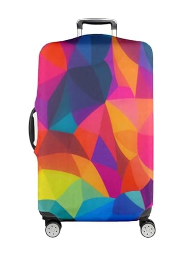 Cortina Polyester Luggage Cover Trolley Travel Covers Washable Dust Proof Anti-Scratch Suitcase Protector, Small-Multicolor 2