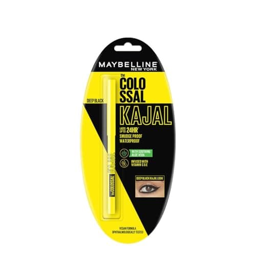Maybelline New York Kajal, Black, Matte Finish