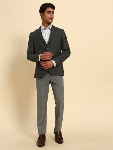 Cantabil Men's Dark Grey Solid Winter Wear Smart Fit Blazer (MBZF00157A_DKGREY_38) 5