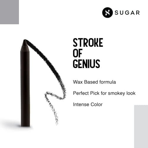 SUGAR Cosmetics Stroke Of Genius Heavy-Duty Kohl Kajal for Women | Smudge, Water & Transfer Proof | Intense Pigment Matte Kajal | 12Hr Wear | 1.2gm - 07 Peacock 3
