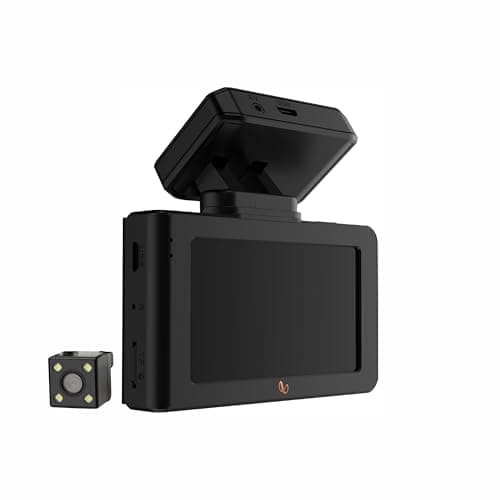 Infinity By Harman Dashcam 200D Dual HD Car Camera | 1080p Full HD Video & 3" IPS Display | Includes Rear-View Cam,| Built-in Microphone| Loop Recording, Supports SD Card (Black) 2