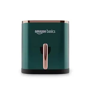 Amazon Basics 3.5L Electric Air Fryer | 1200 W | Temp. Settings Up to 200C | 7 Pre-set Options | 360 High Speed Air Circulation | Non-Stick Coated | Touch Control Display | 1 Year Warranty (Green)