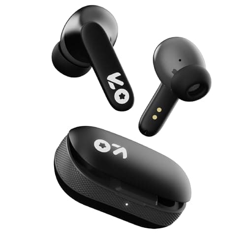 GOBOULT Y1 Ear Buds Wireless with 50Hr Playtime, Clear Calling ENC Mic, Low Latency Made in India, Gaming, 10mm Bass Drivers Earbuds Buds TWS Bluetooth (Black)