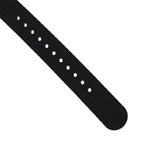 WAMD Seat Belt NATO Nylon Fabric Watch Straps/Bands - Choice of Colour & Width (Black, 24 mm) 4
