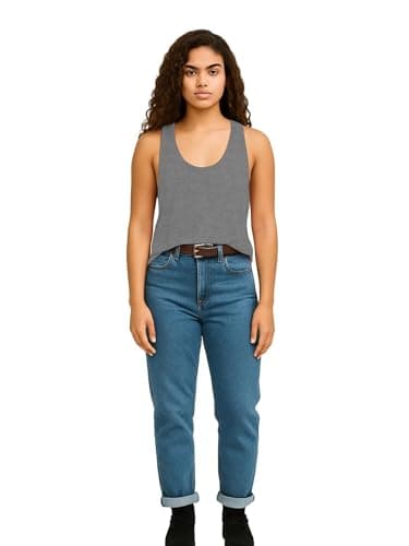 THE BLAZZE Women's Loose Fit Gym Tank - Sleeveless Activewear for Yoga & Jogging 1005 NB69 Grey L 5