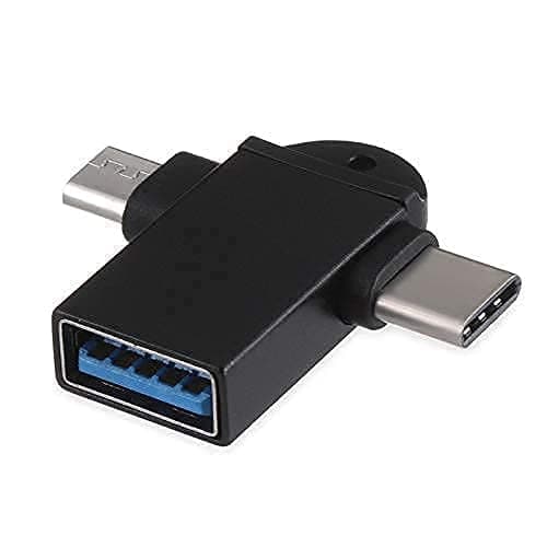 MAXXOX 2IN1 OTG Type C to USB and Type B OTG for Smartphones Compatiable with MacBook Air, MacBook Pro, Windows and All Laptop,Smartphones and Tab