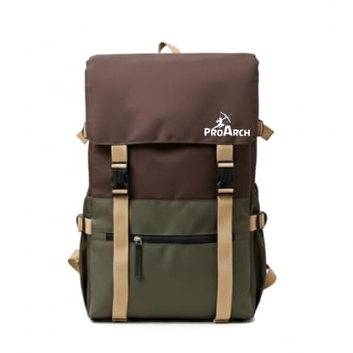ProArch Atlas Laptop Backpack for Men & Women | Waterproof Travel Backpack | Stylish Office Bag for 15.6 Inch Laptop, College, Business, Casual & Outdoor Use (MehndiChocolate)